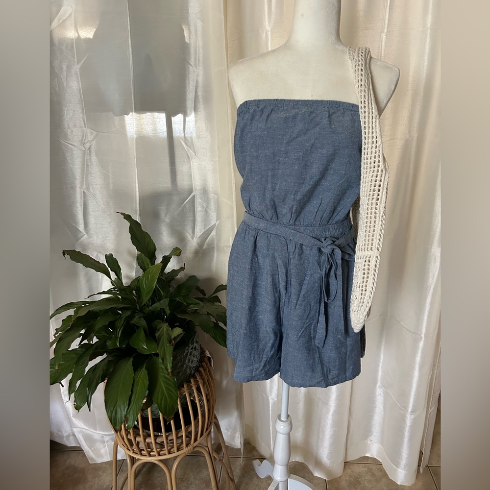 NEW! American eagle blue strapless romper shorts